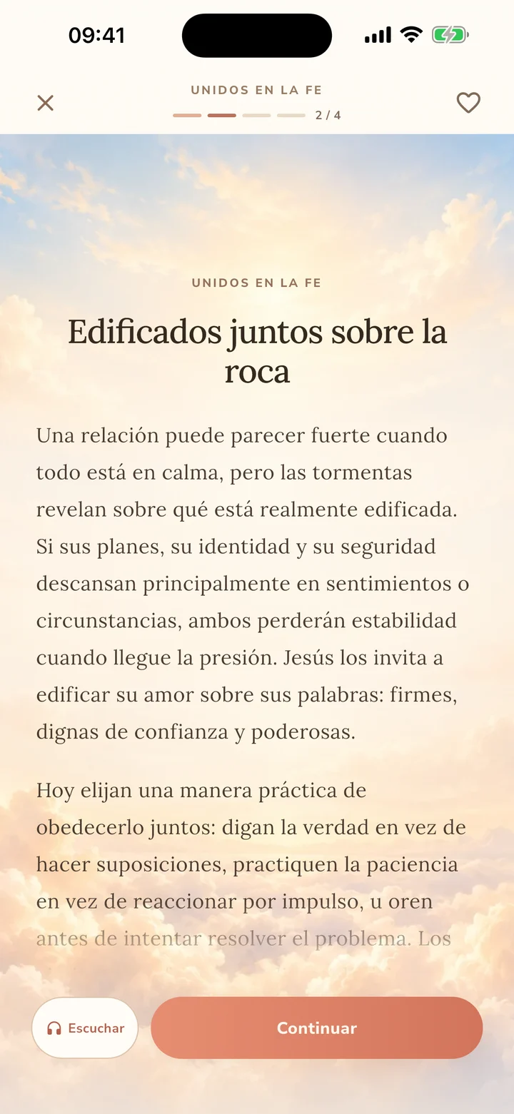 Un devocional diario con opciones de lectura y audio en Godly Couples