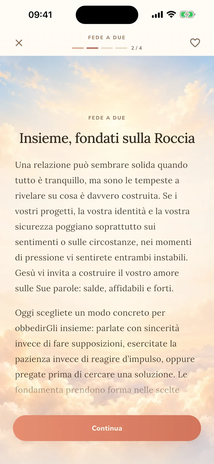 Una meditazione quotidiana con comandi di lettura e ascolto in Godly Couples
