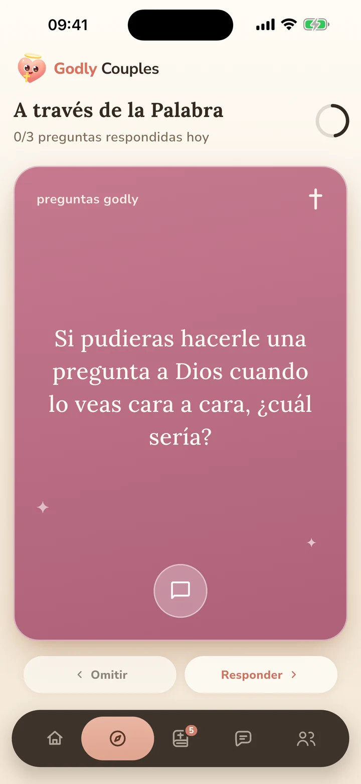 Una pregunta para conversar en pareja en Godly Couples